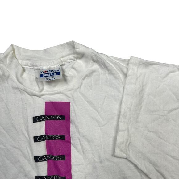 Vintage 90s Gantos Fashion Promo Tee T-Shirt Single Stitch White Adult XL - Picture 6 of 8
